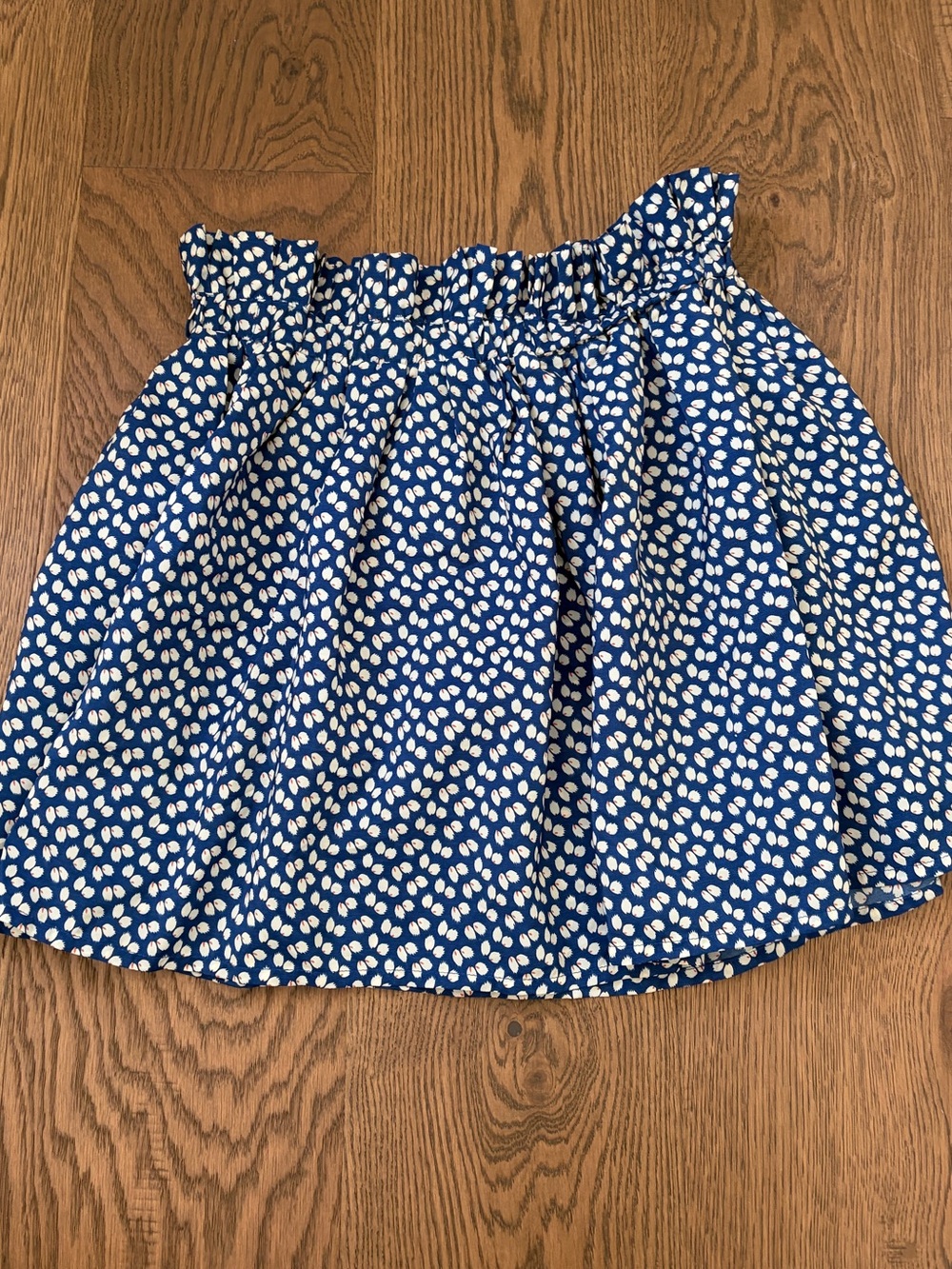 Maude by Anthropologie Blue & White Printed Elastic-Waist Skirt